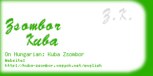 zsombor kuba business card